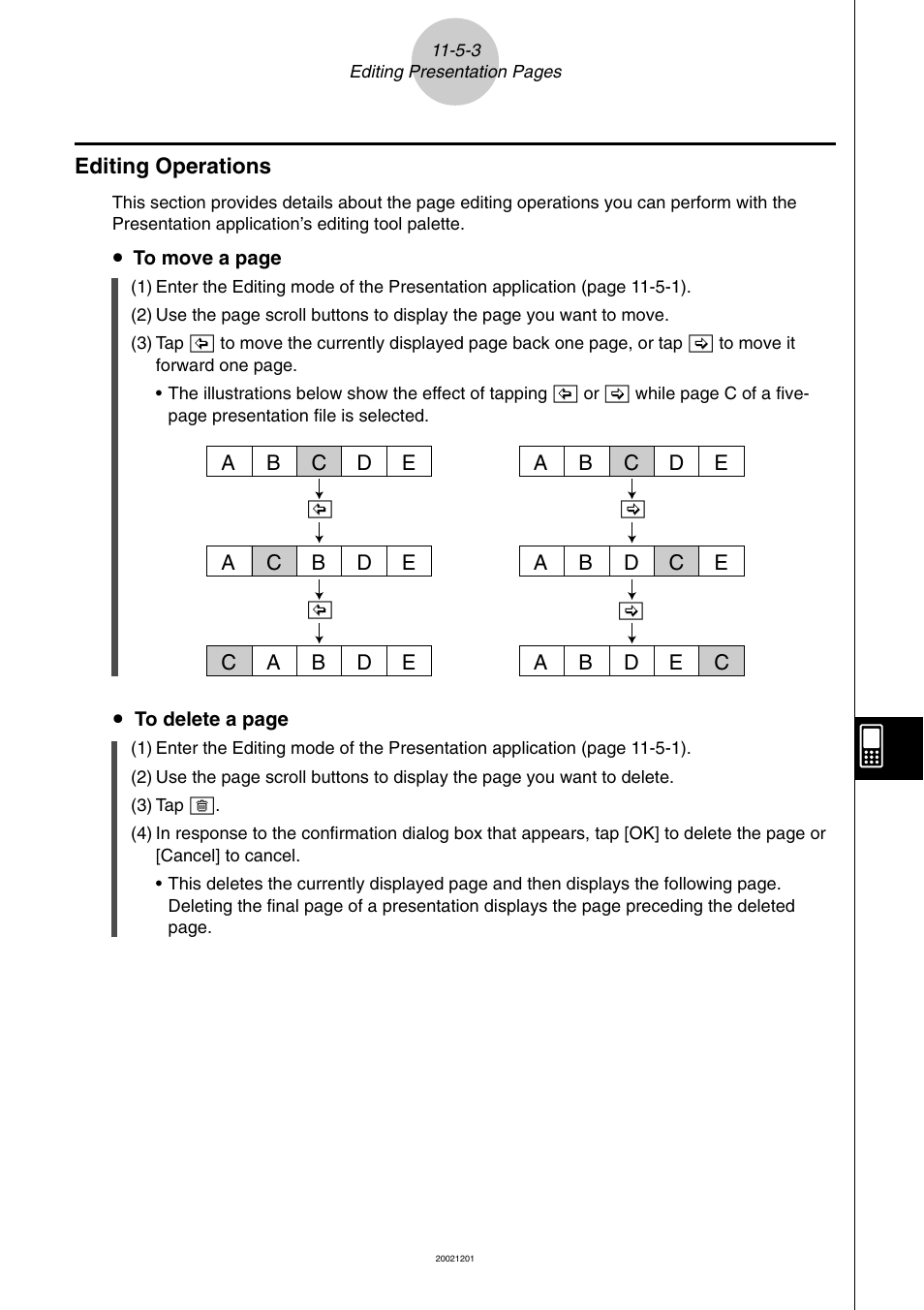 Editing operations -5-3 | Casio ClassPad 300 User Manual | Page 500 / 670