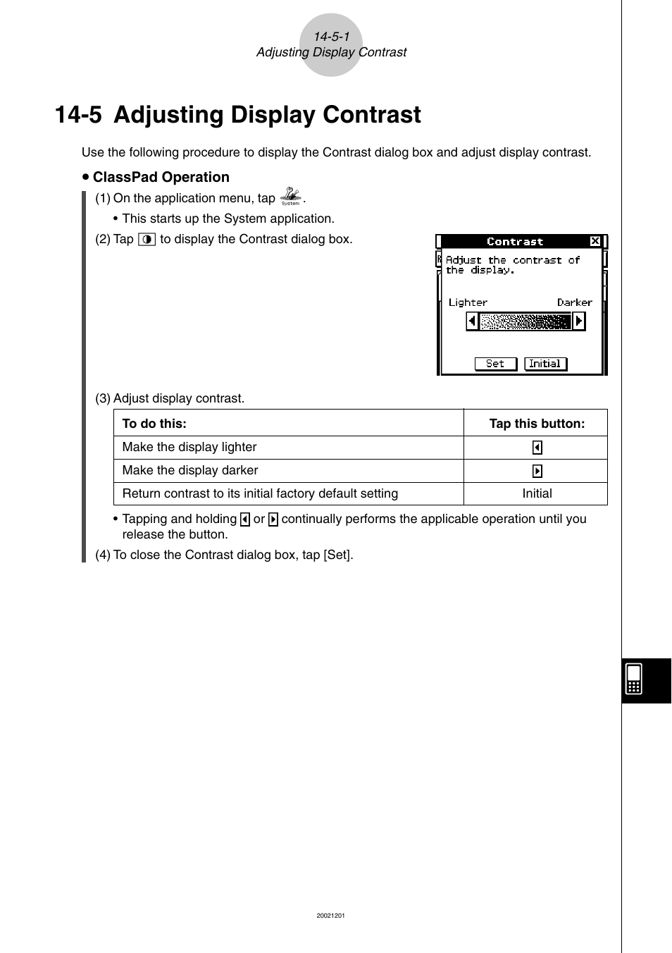 5 adjusting display contrast, 5 adjusting display contrast -5-1 | Casio ClassPad 300 User Manual | Page 608 / 670