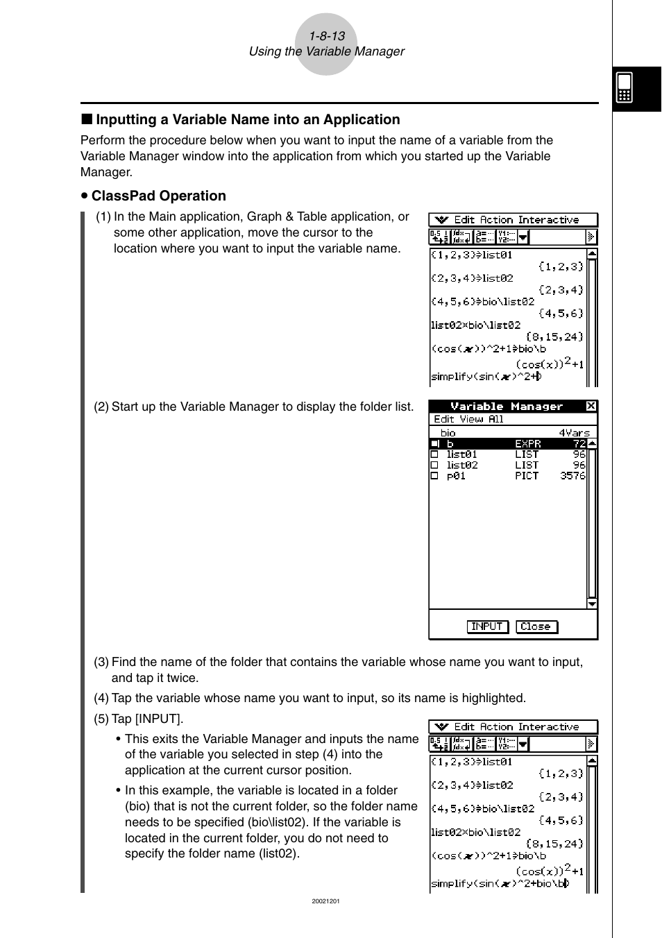 Casio ClassPad 300 User Manual | Page 89 / 670