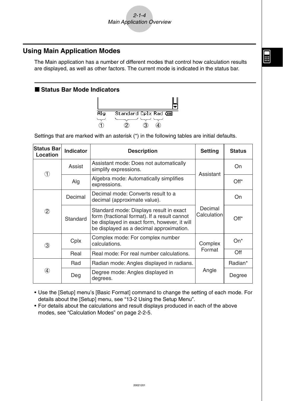 Using main application modes -1-4, Using main application modes | Casio ClassPad 300 User Manual | Page 94 / 670