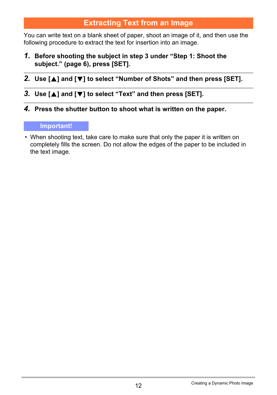 Extracting text from an image | Casio EX-H30 User Manual | Page 194 / 196