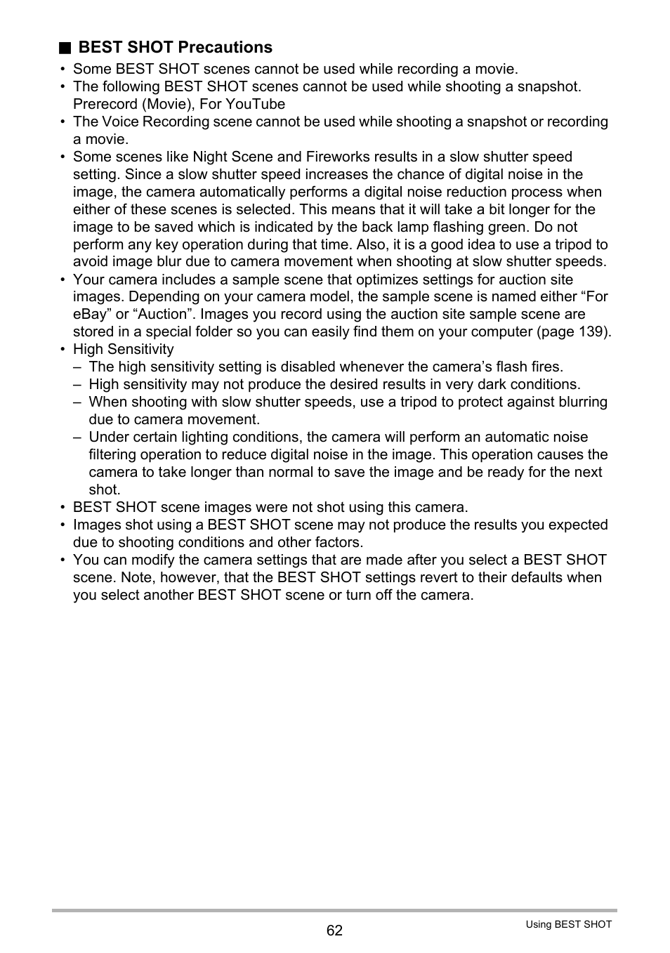 Casio EX-H30 User Manual | Page 62 / 196