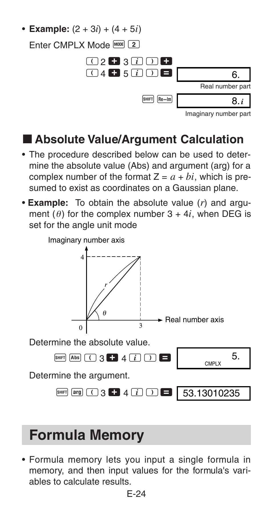 K absolute value/argument calculation | Casio fx-115W User Manual | Page 26 / 43