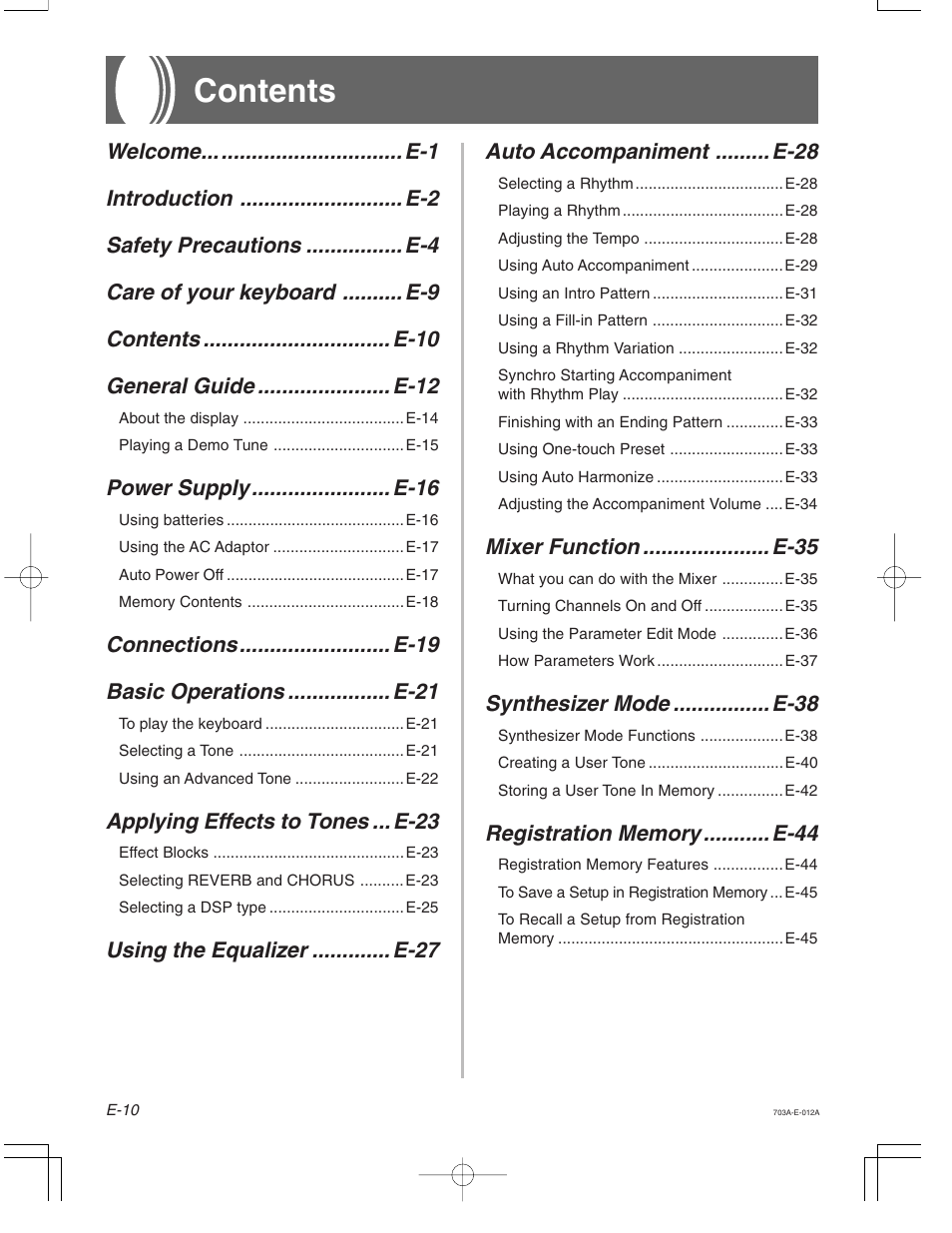 Casio CTK-671 User Manual | Page 12 / 98