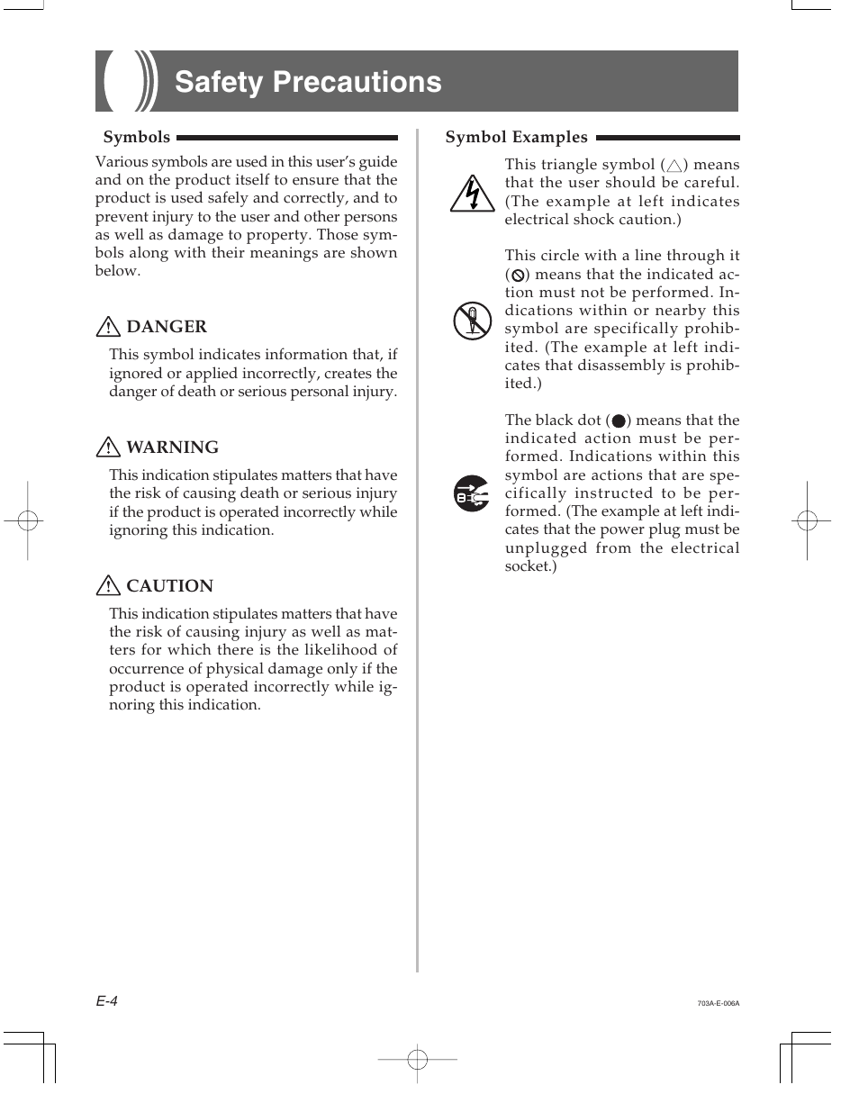Safety precautions | Casio CTK-671 User Manual | Page 6 / 98