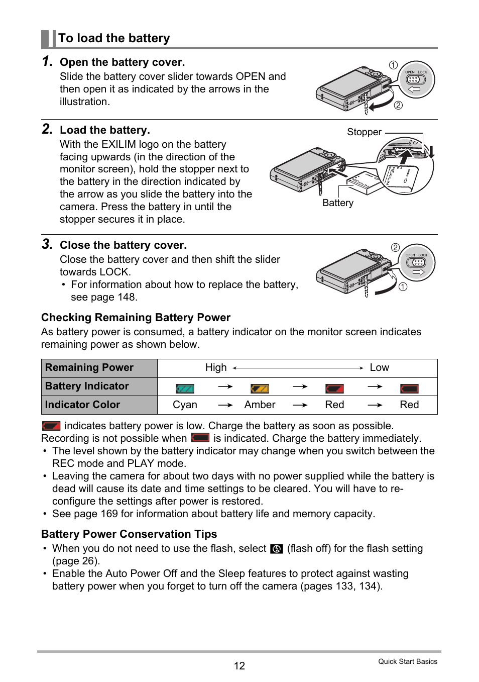 To load the battery | Casio EX-Z200 User Manual | Page 12 / 171