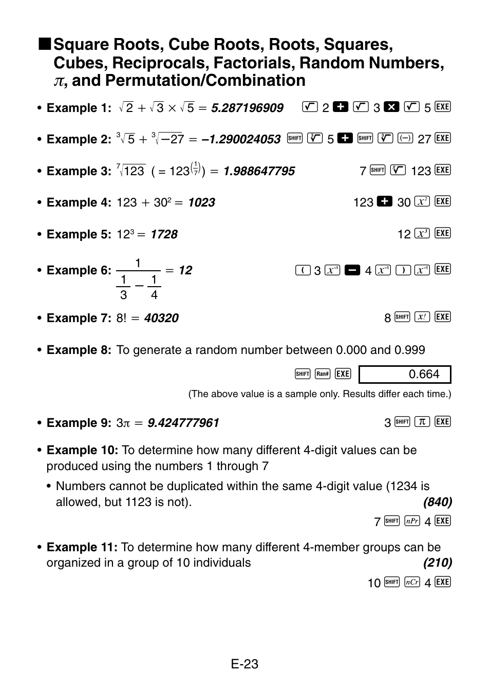 And permutation/combination | Casio fx-3650P User Manual | Page 25 / 61