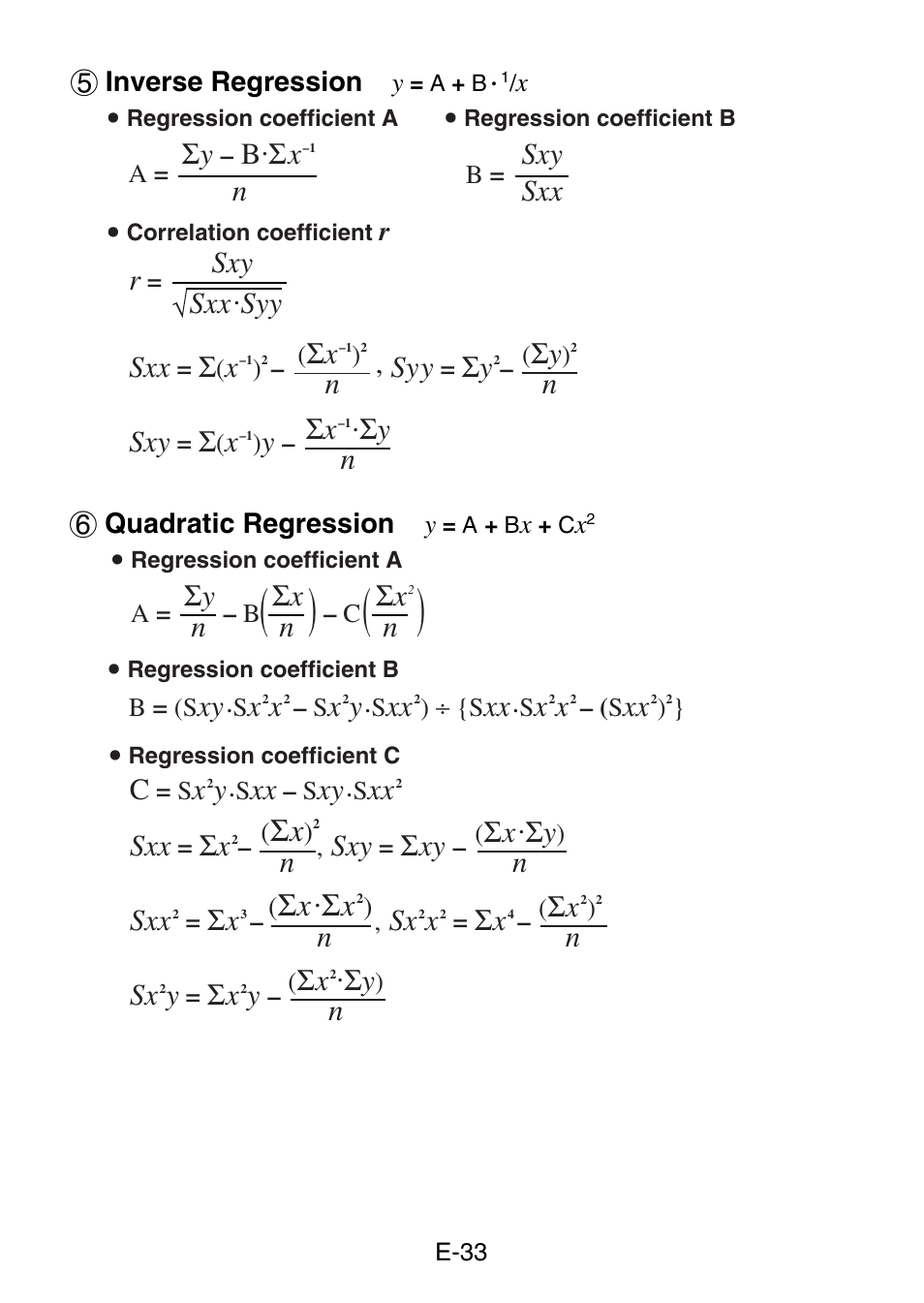 Σ x .σ x | Casio fx-3650P User Manual | Page 35 / 61