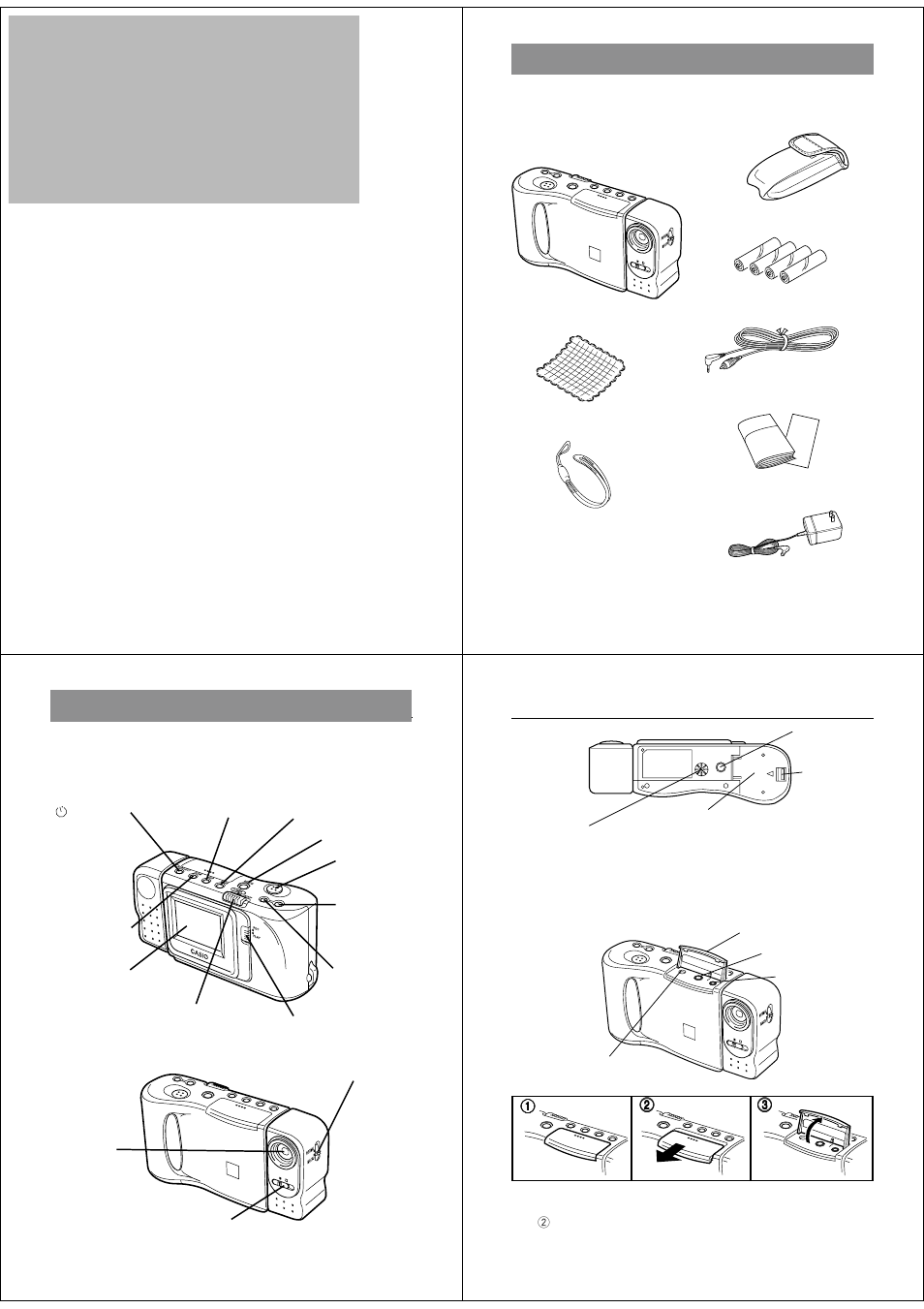Getting acquainted, Unpacking, General guide | Casio QV-10A User Manual | Page 4 / 23