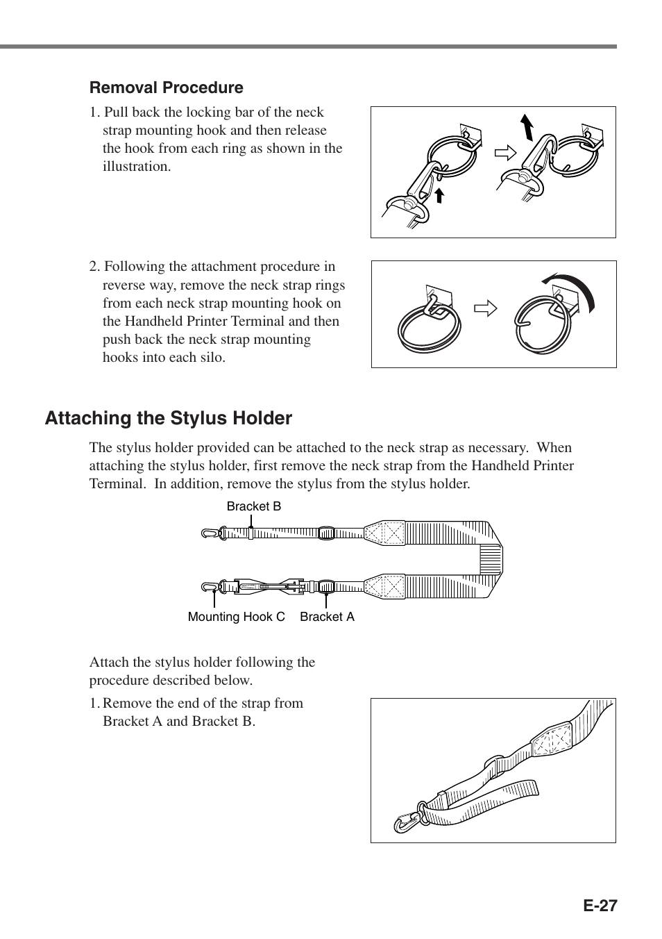 Attaching the stylus holder | Casio IT-3100 User Manual | Page 29 / 75