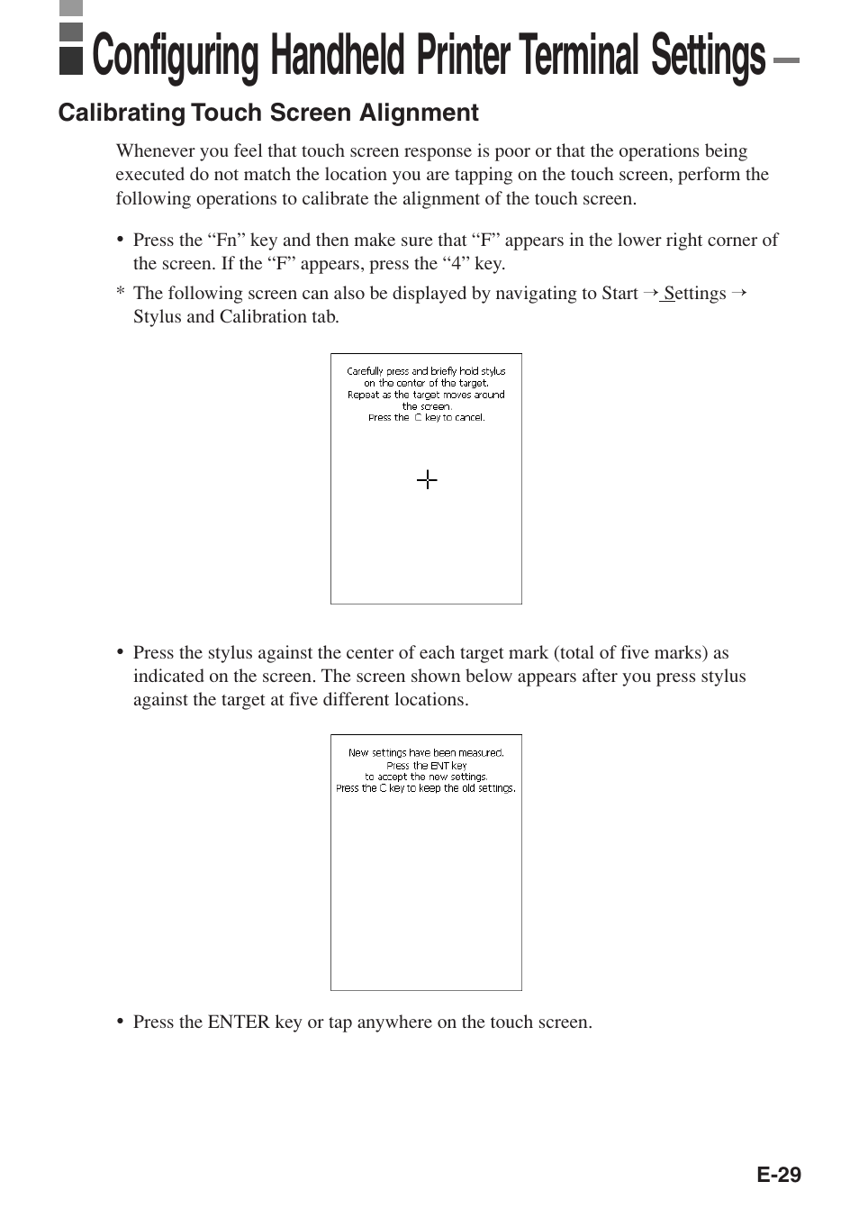 Configuring handheld printer terminal settings | Casio IT-3100 User Manual | Page 31 / 75