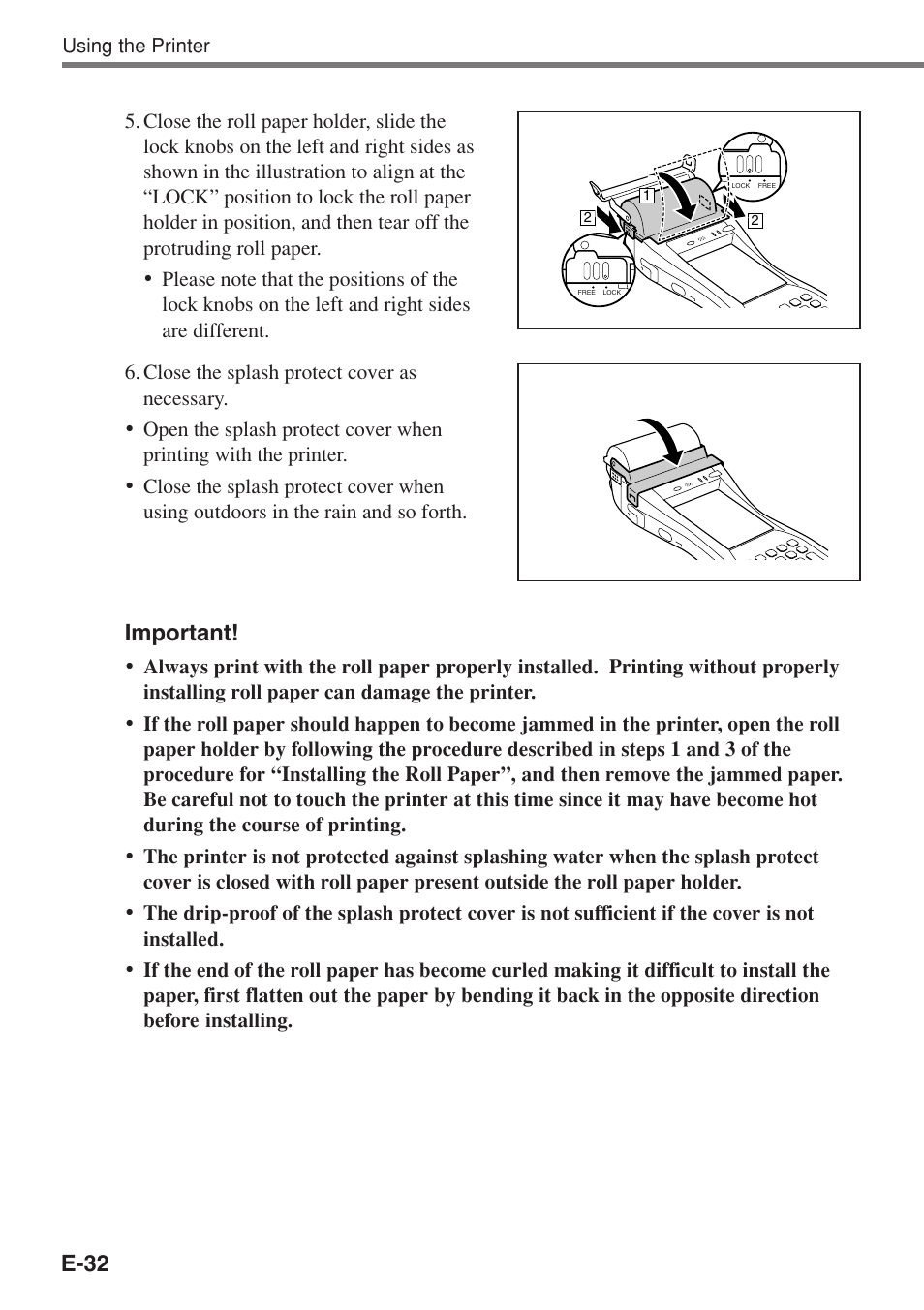 E-32, Important | Casio IT-3100 User Manual | Page 34 / 75