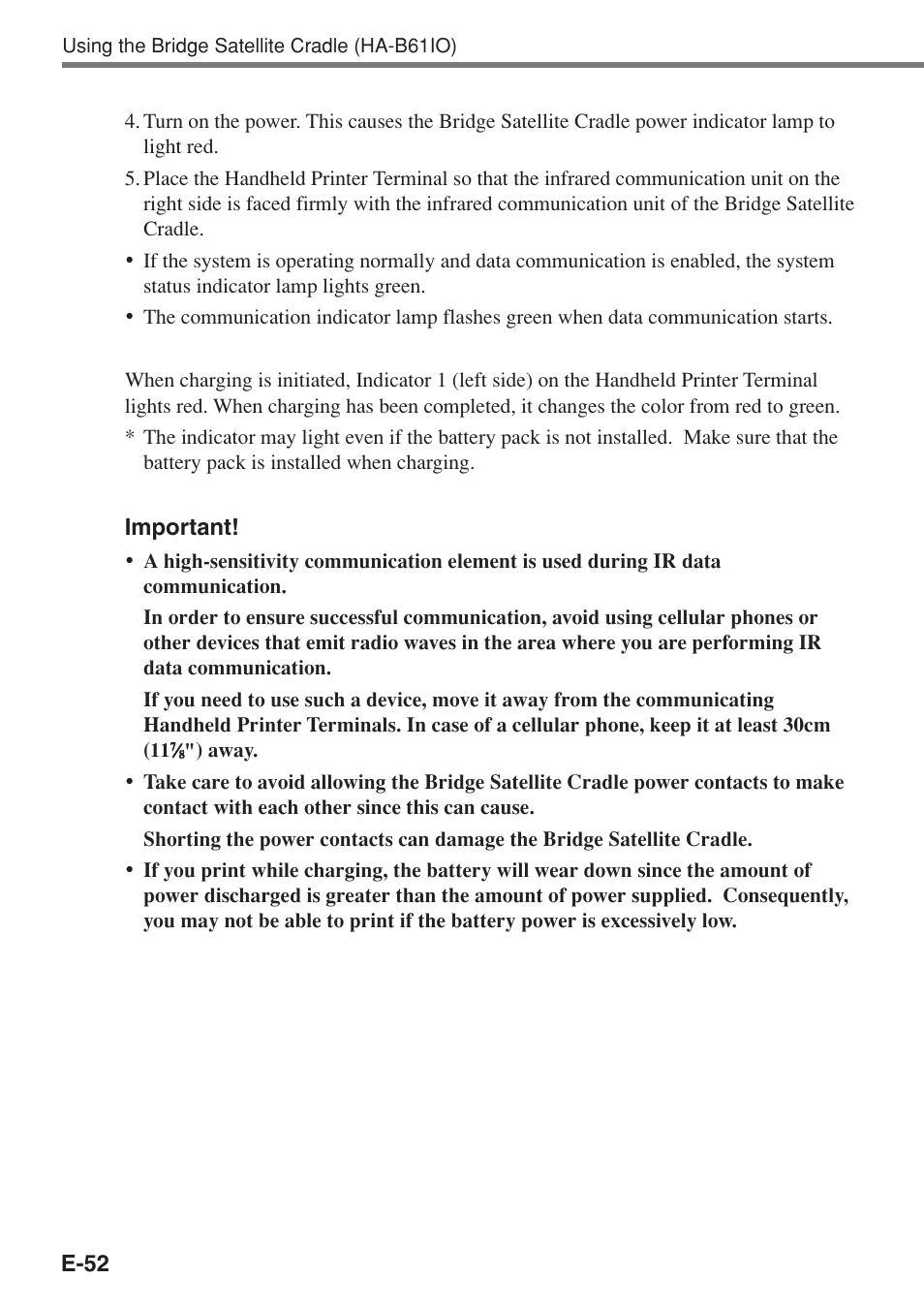 E-52, Important | Casio IT-3100 User Manual | Page 54 / 75