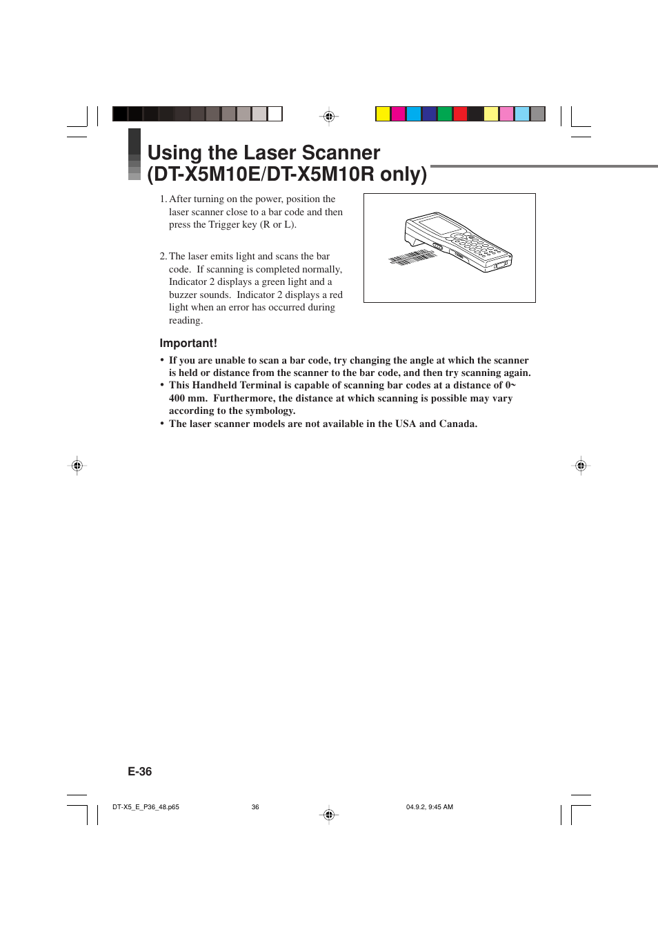 Casio DT-X5 Series User Manual | Page 38 / 73
