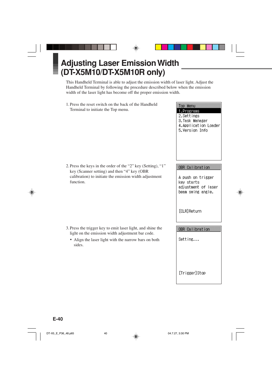 Casio DT-X5 Series User Manual | Page 42 / 73