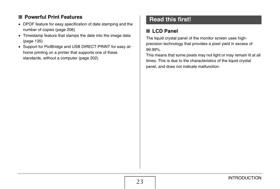 Read this first | Casio EXILIM EX-Z77 User Manual | Page 23 / 265