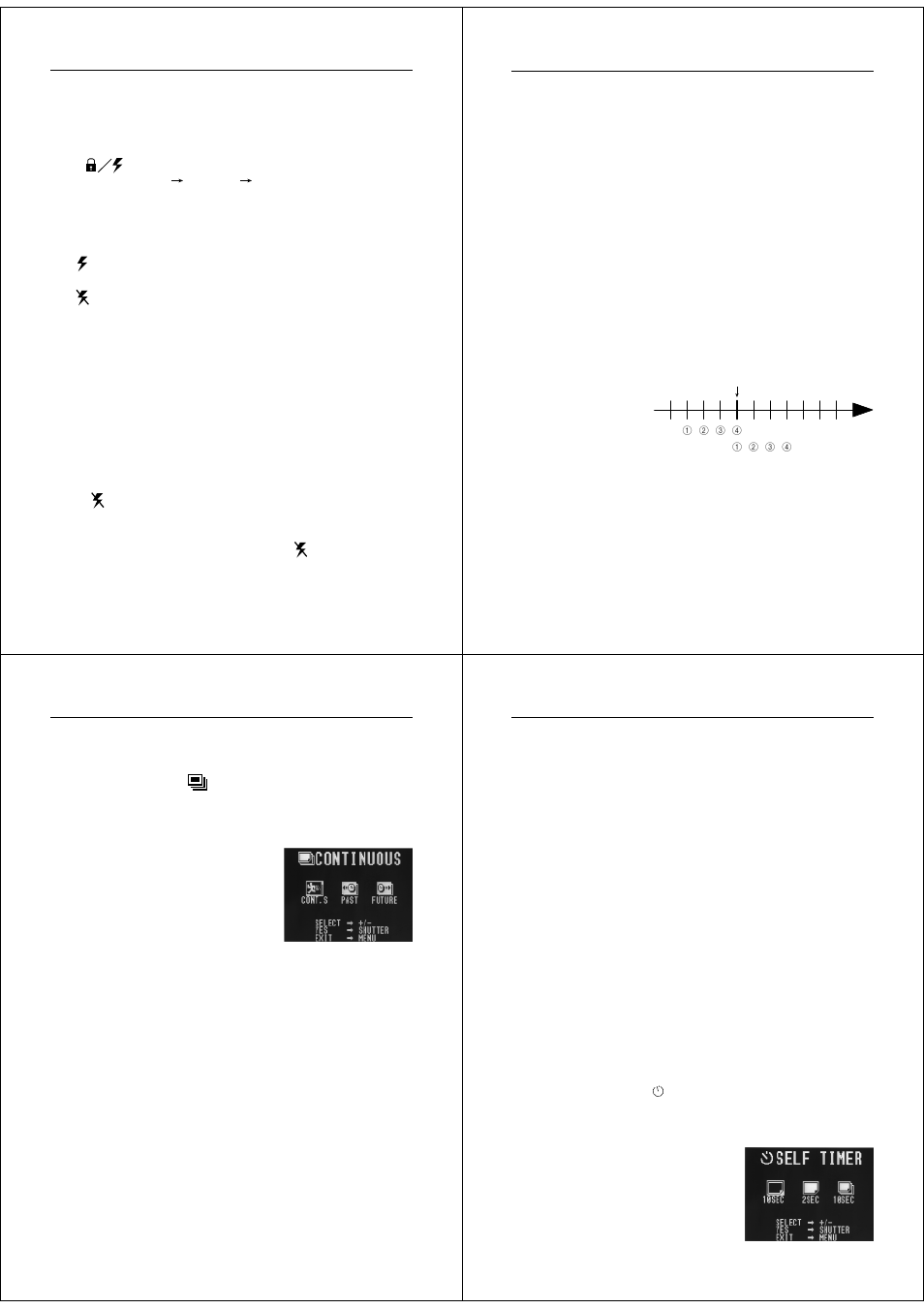 Using the flash, Repeat recording, Using the self-timer | Casio QV-700 User Manual | Page 11 / 25