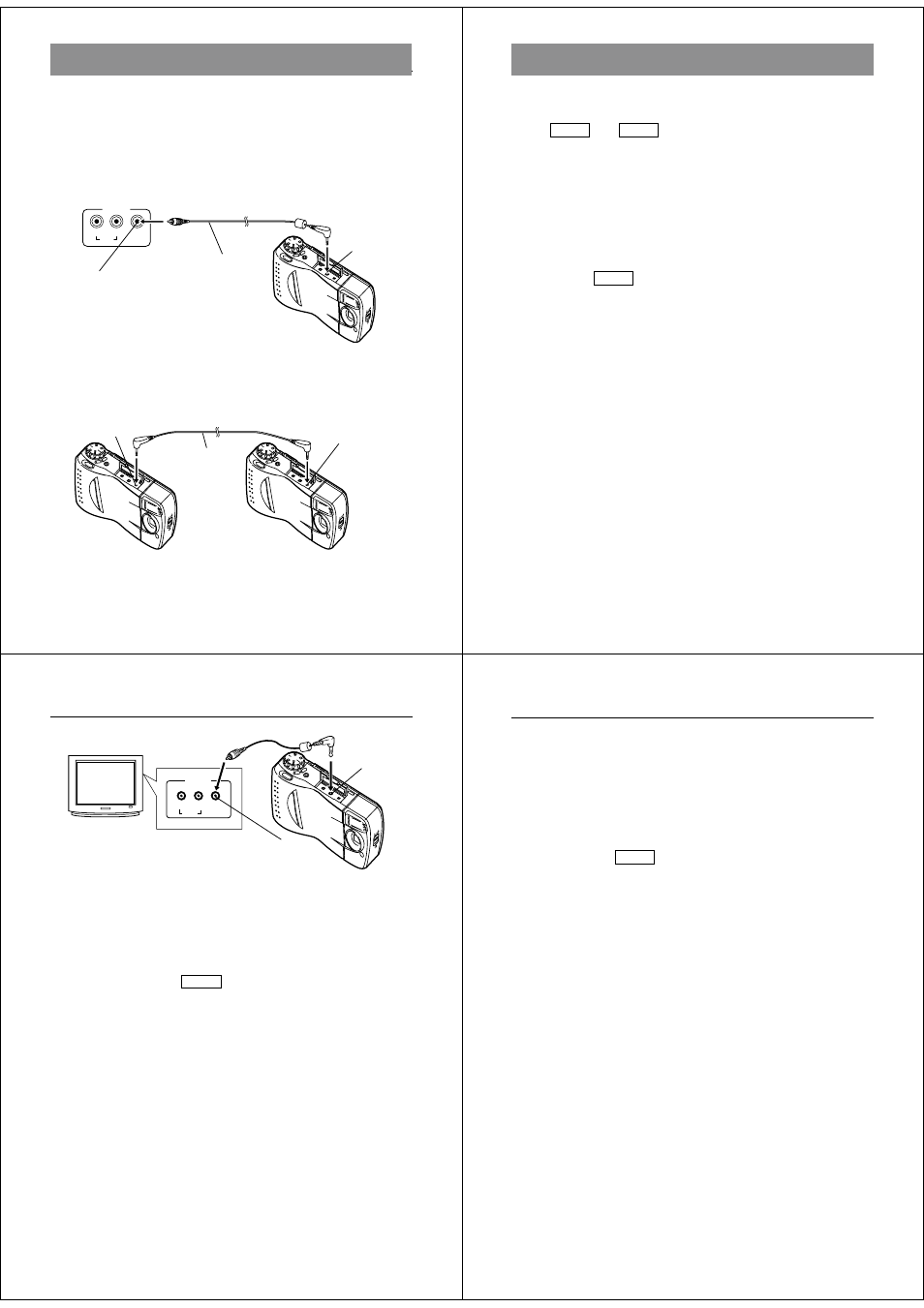Connecting to other devices, Using the camera with a connected device, The camera terminals | Television, Video tape deck, Video printer | Casio QV-700 User Manual | Page 21 / 25