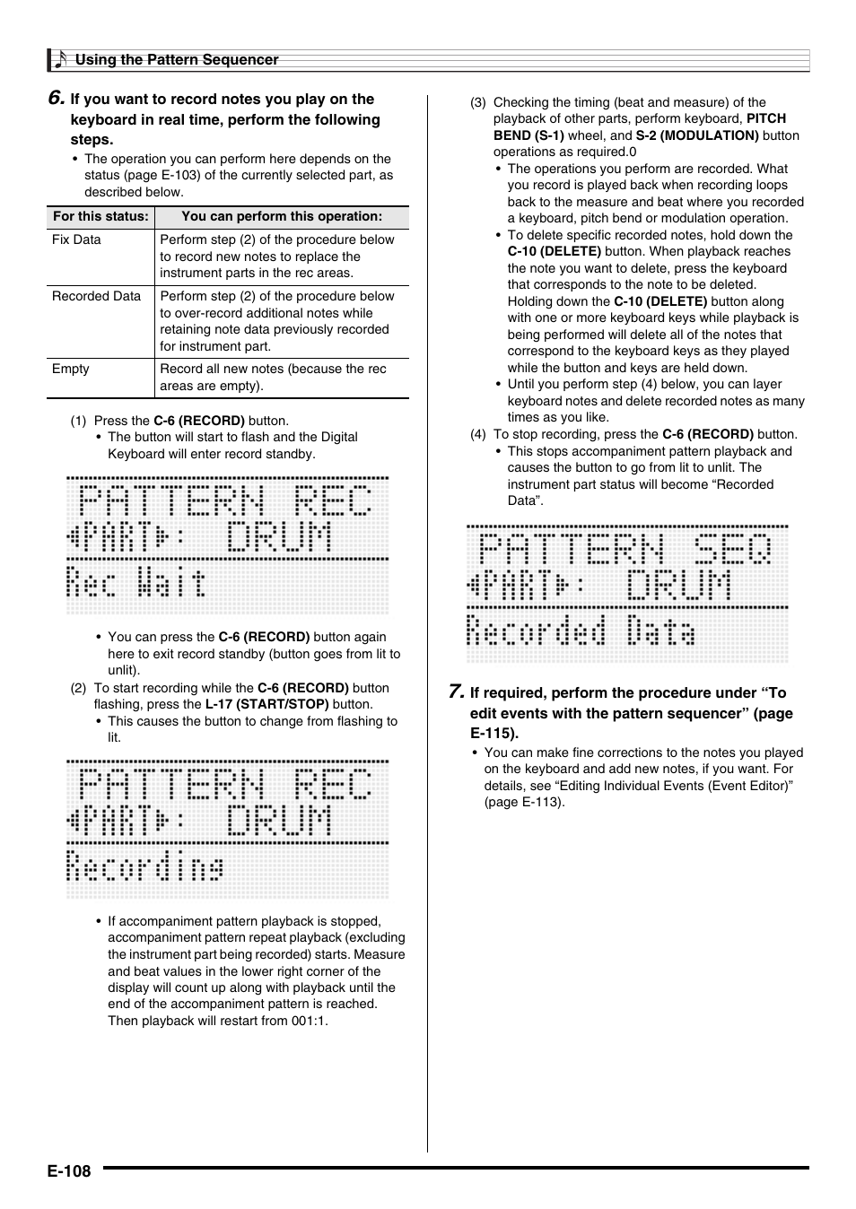 Casio CTK-7000 User Manual | Page 110 / 168