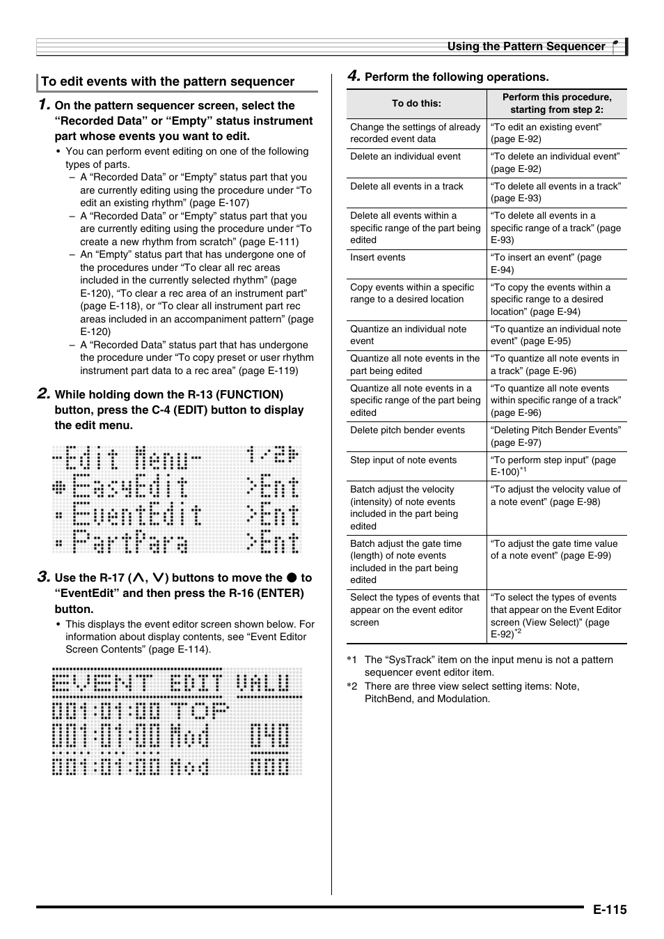 E-115 | Casio CTK-7000 User Manual | Page 117 / 168