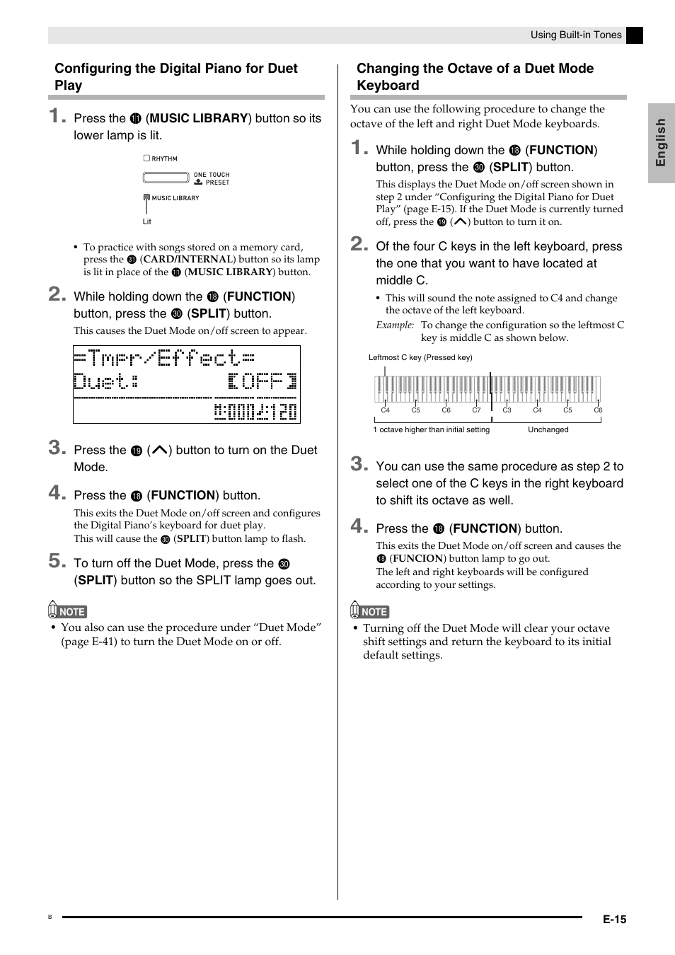 Casio Celviano 6ES1A User Manual | Page 19 / 79