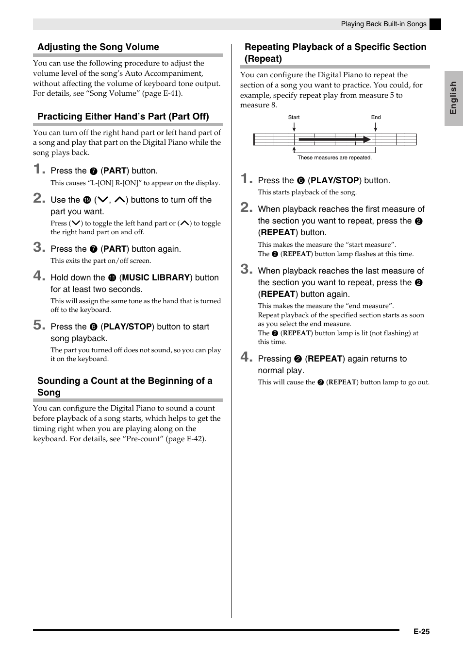 Casio Celviano 6ES1A User Manual | Page 29 / 79