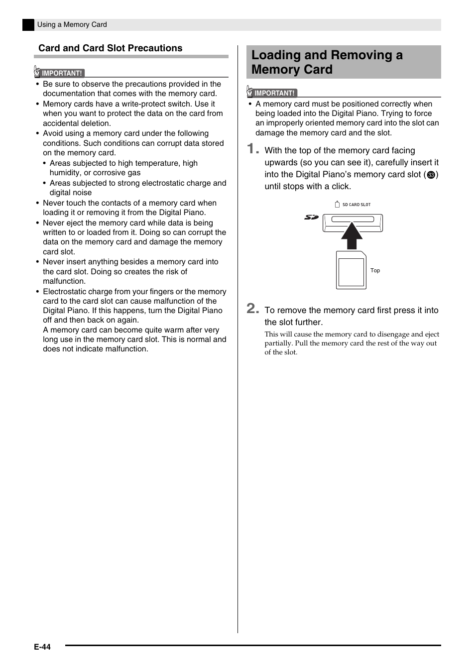 Casio Celviano 6ES1A User Manual | Page 48 / 79