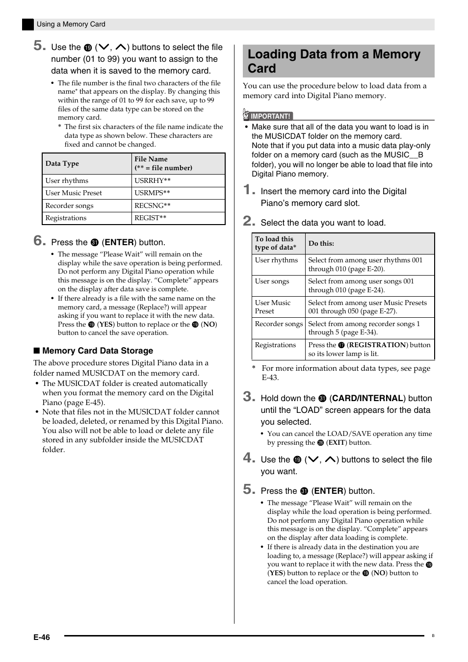 Casio Celviano 6ES1A User Manual | Page 50 / 79