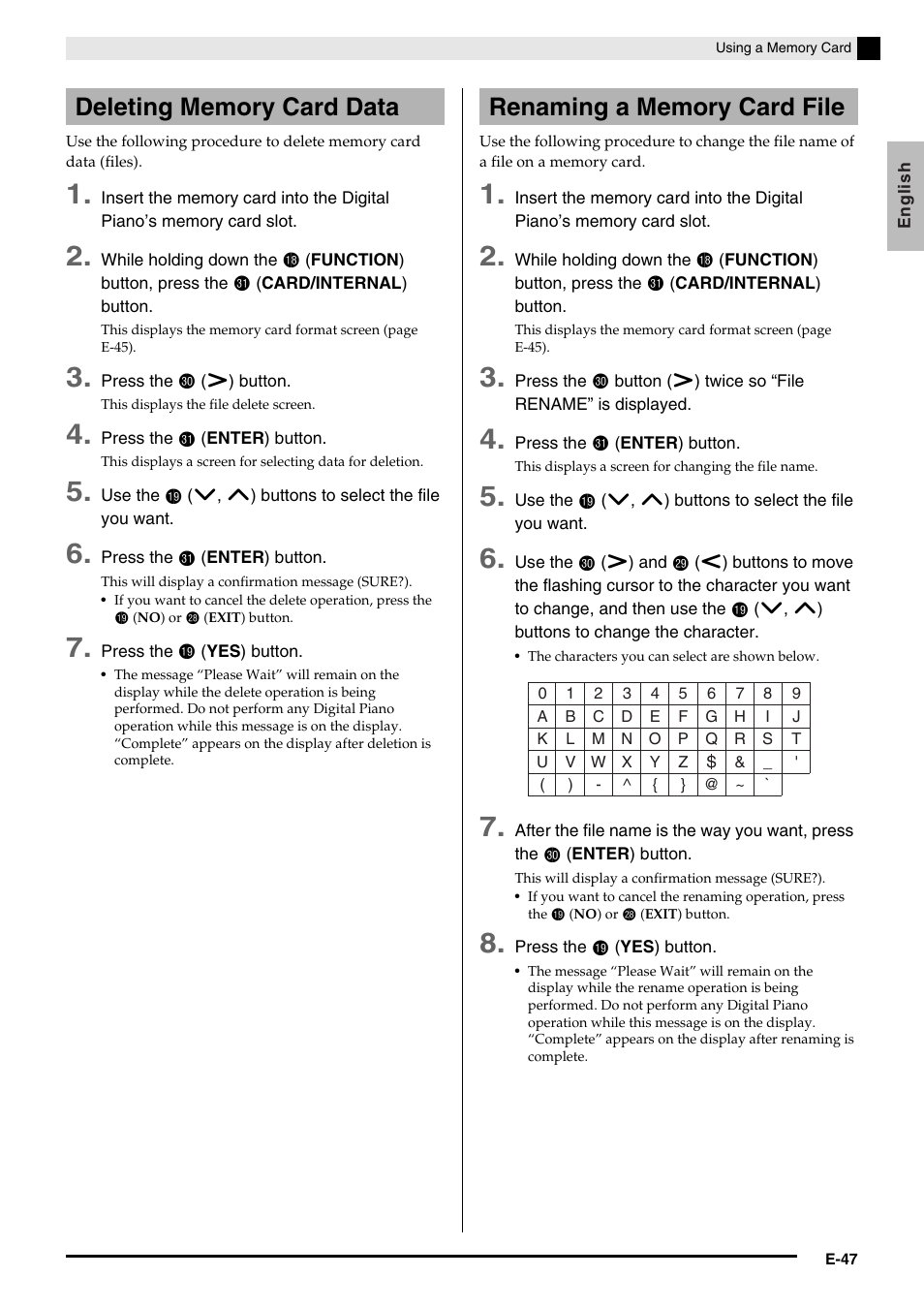 Casio Celviano 6ES1A User Manual | Page 51 / 79