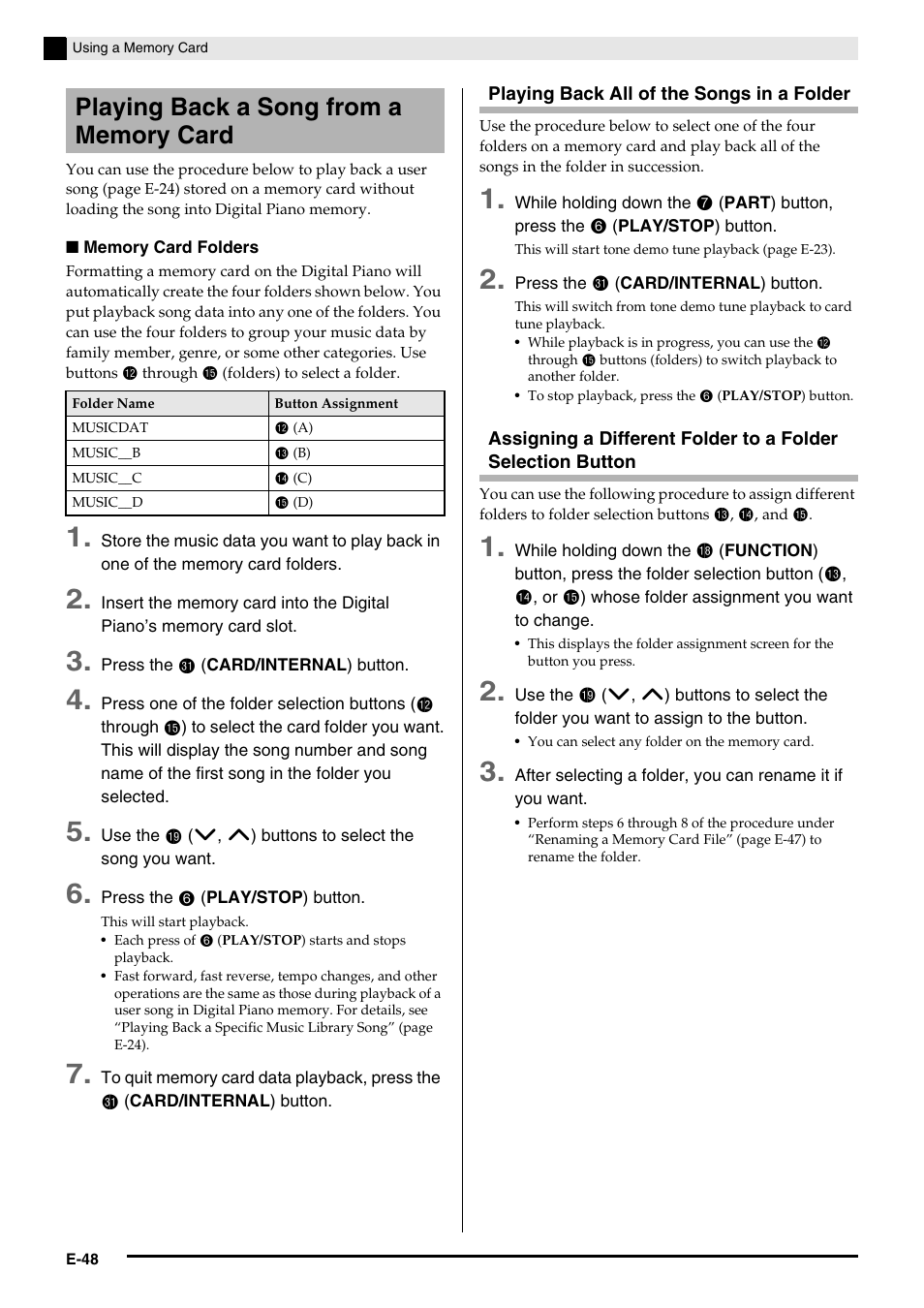 Casio Celviano 6ES1A User Manual | Page 52 / 79
