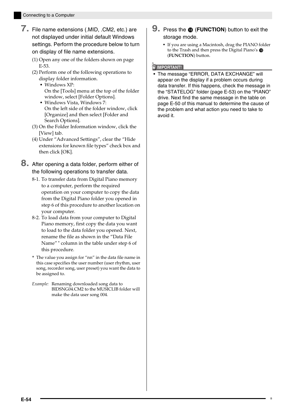 Casio Celviano 6ES1A User Manual | Page 58 / 79