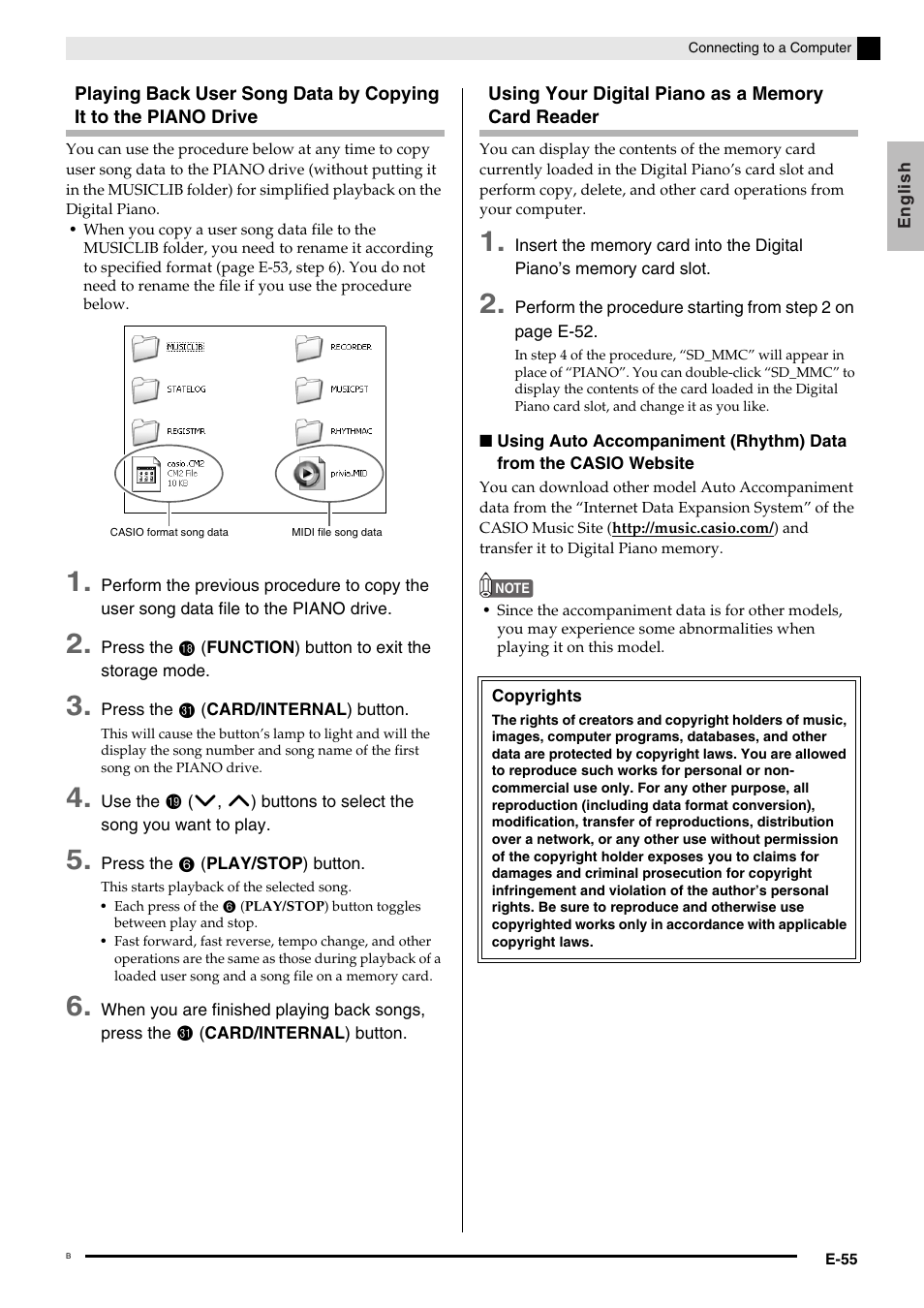 Casio Celviano 6ES1A User Manual | Page 59 / 79
