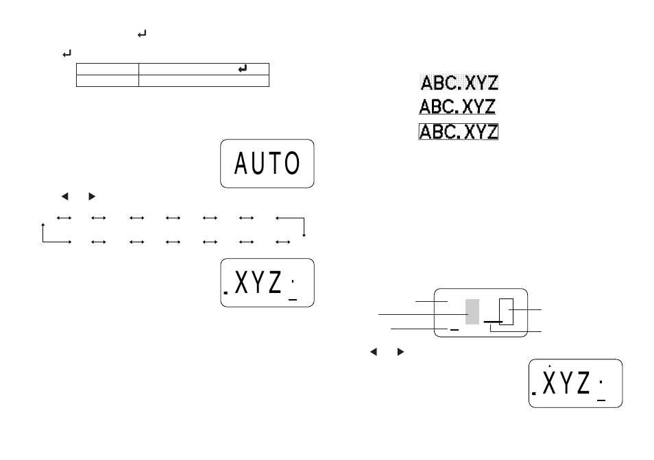 Auto, Text effects | Casio KL-60 User Manual | Page 12 / 20