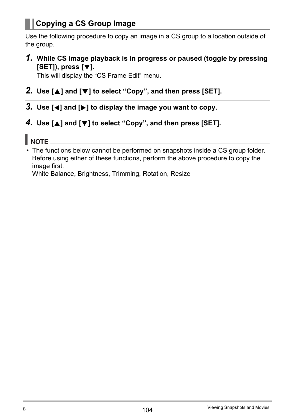 Copying a cs group image | Casio EX-FC100 User Manual | Page 104 / 191