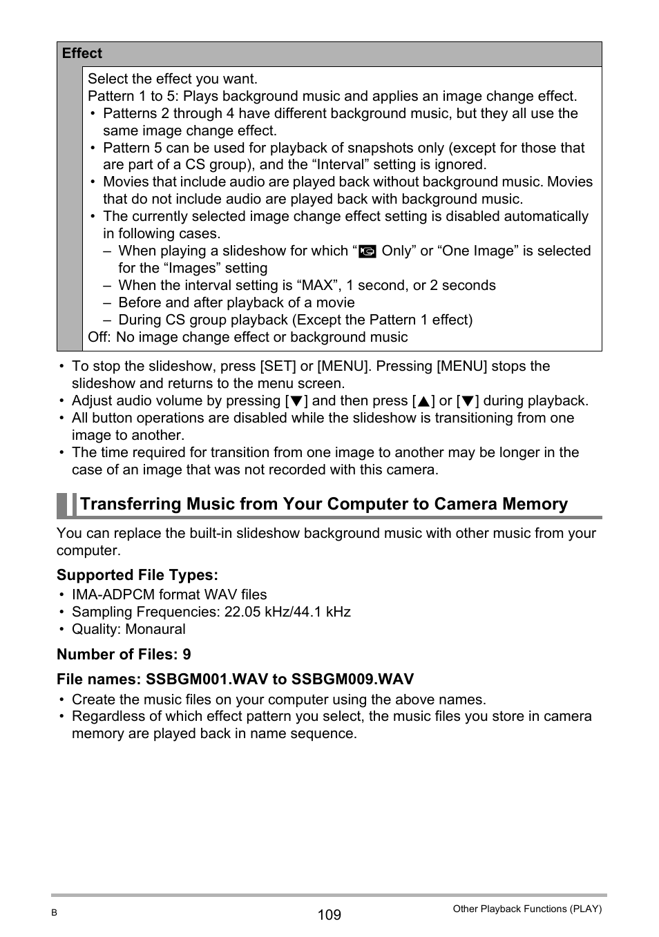 Casio EX-FC100 User Manual | Page 109 / 191