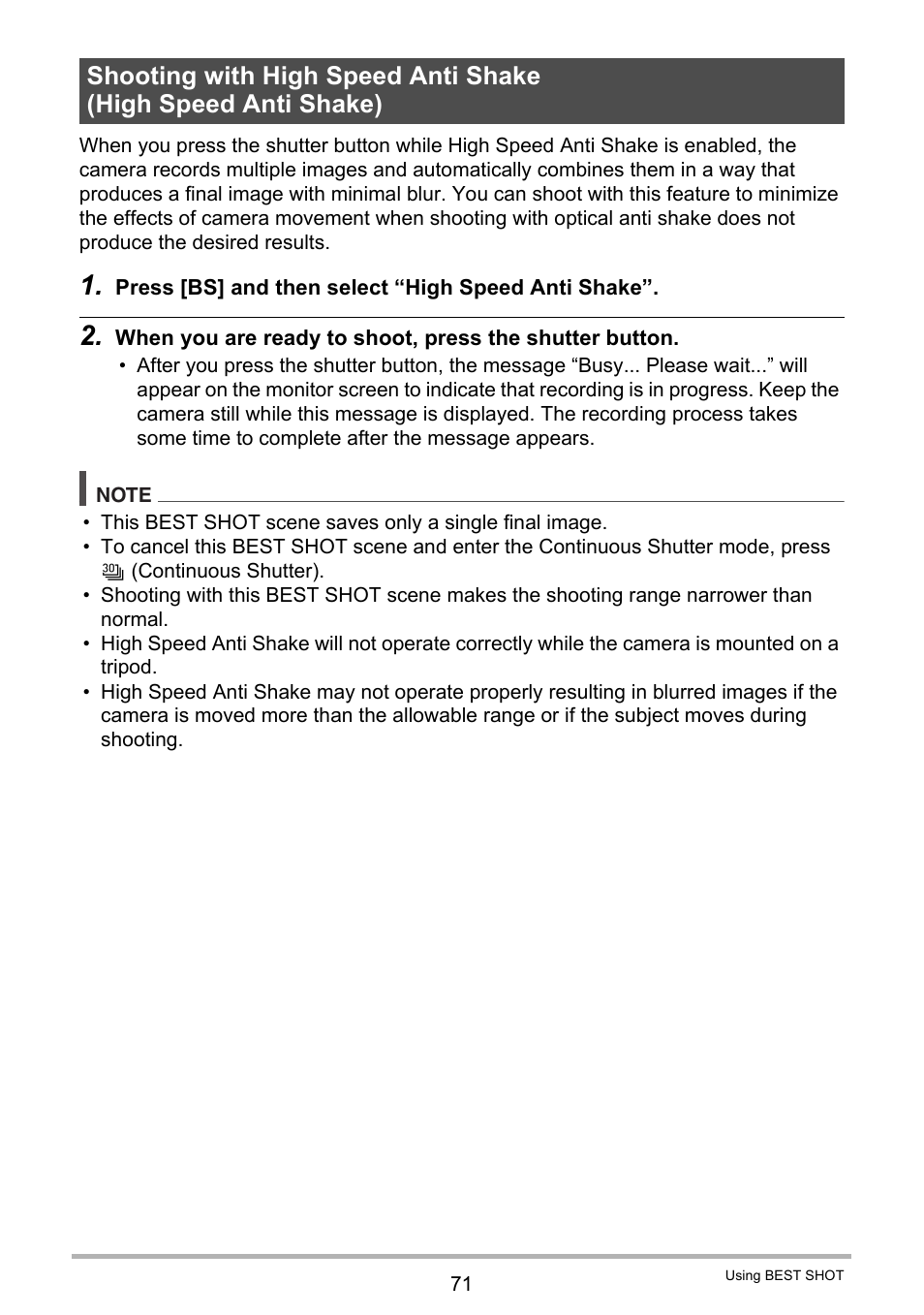 Casio EX-FC100 User Manual | Page 71 / 191