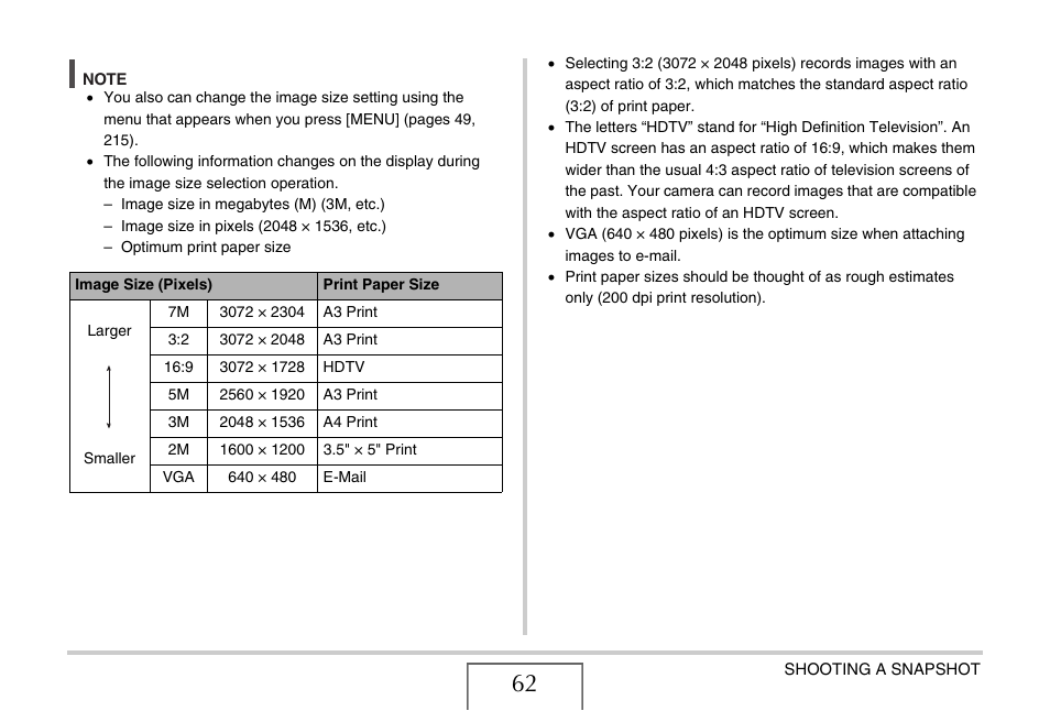 E 62 | Casio EX-Z75 User Manual | Page 62 / 233