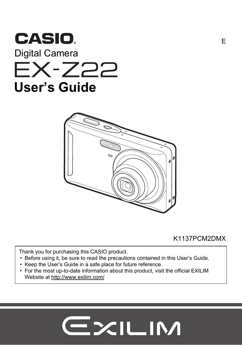 Casio EXILIM EX-Z22 User Manual | 139 pages