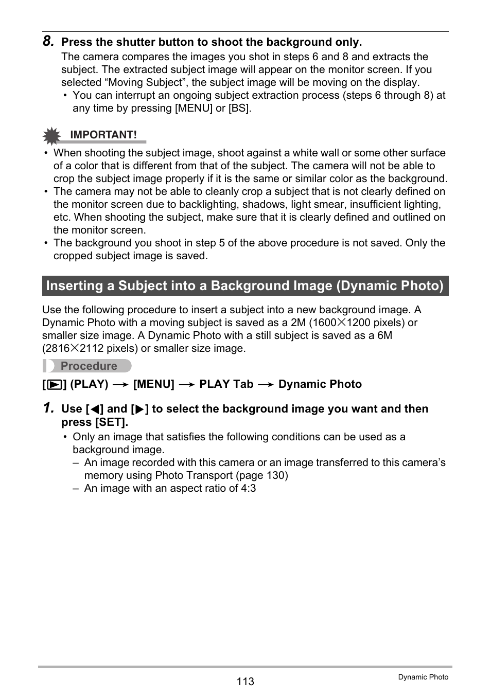 Casio EX-Z335 User Manual | Page 113 / 194