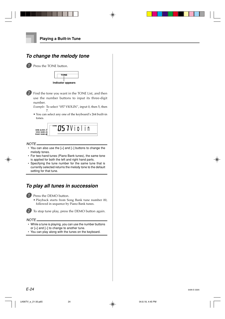 Casio LK92TV User Manual | Page 26 / 81