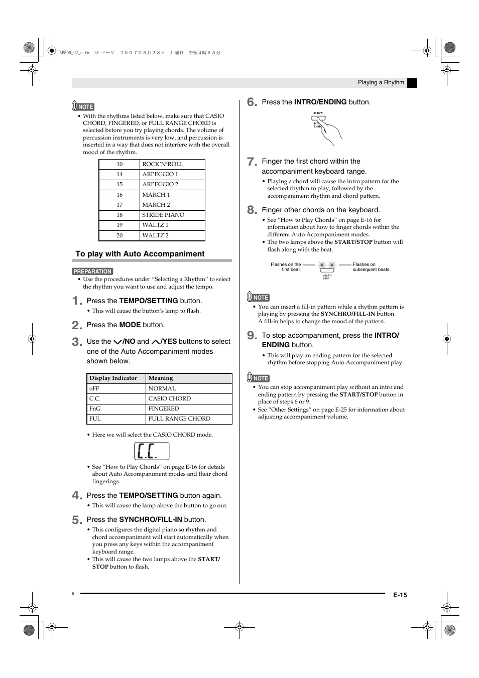 Casio AP-500 User Manual | Page 19 / 57