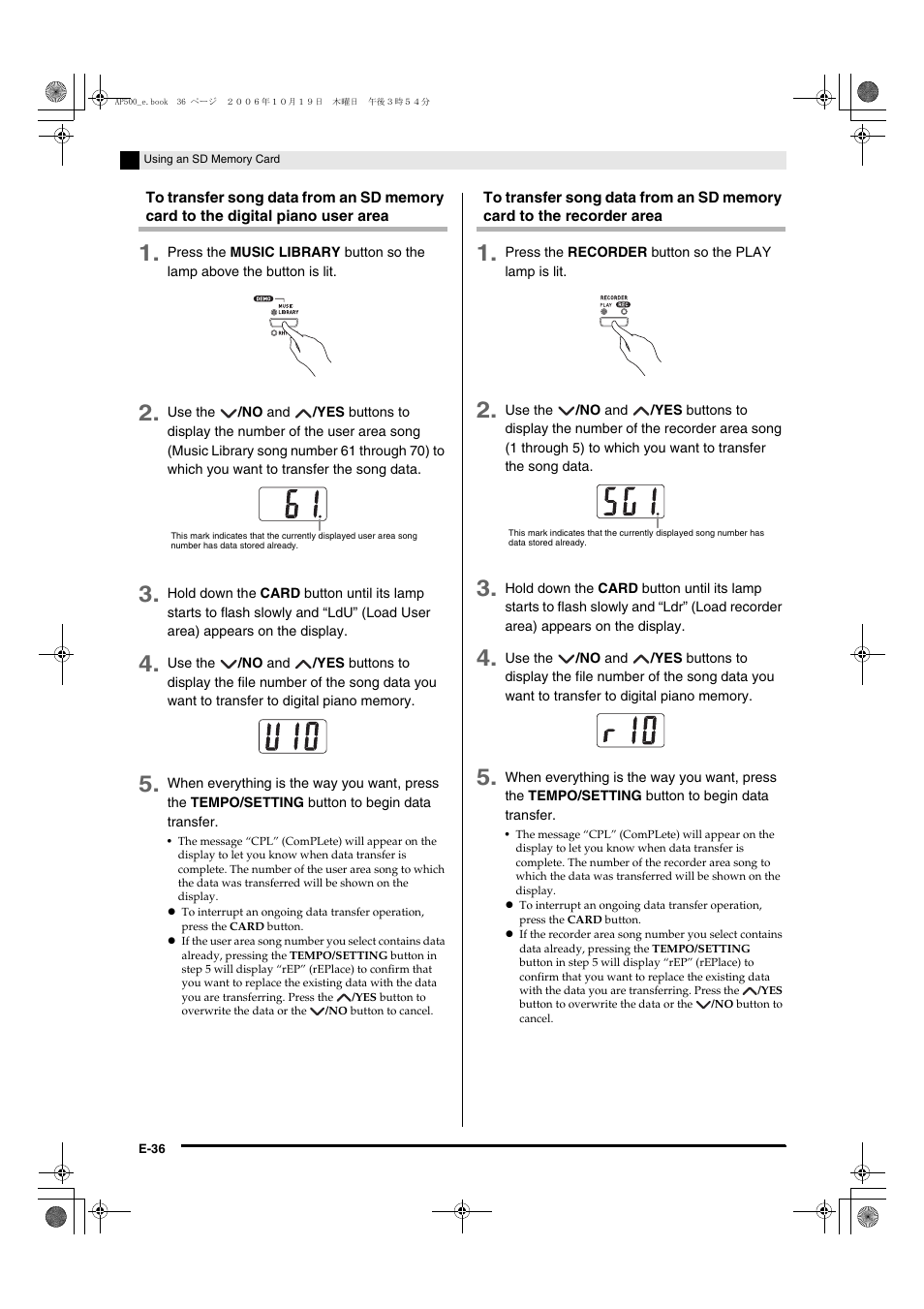 Casio AP-500 User Manual | Page 40 / 57