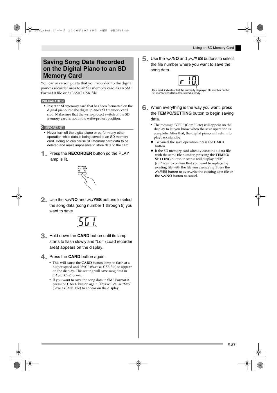 Casio AP-500 User Manual | Page 41 / 57