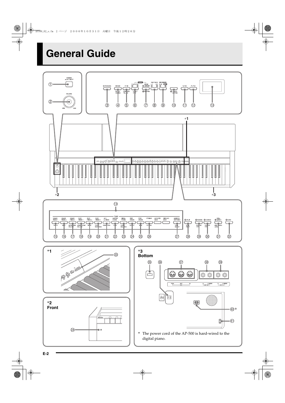 General guide | Casio AP-500 User Manual | Page 6 / 57