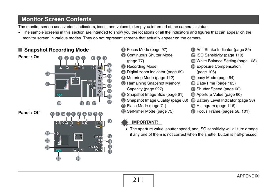 Monitor screen contents, E 211) | Casio EX-Z11 User Manual | Page 211 / 233