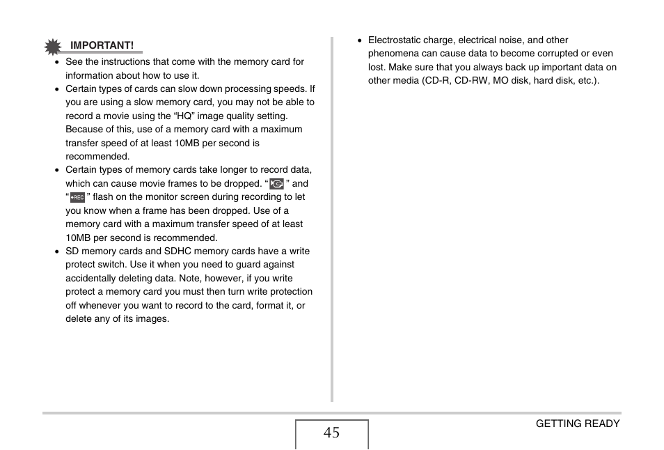 Casio EX-Z11 User Manual | Page 45 / 233