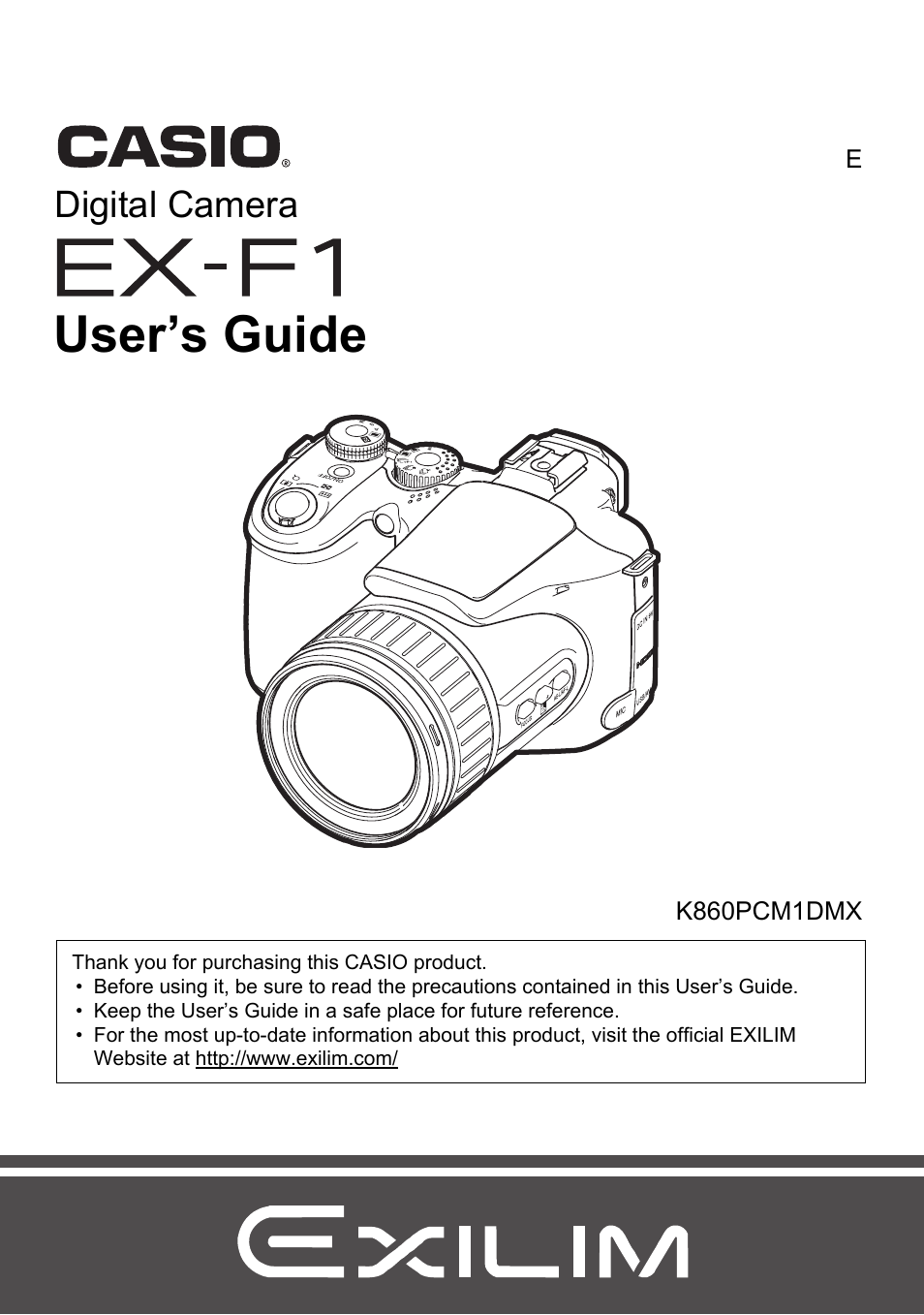 Casio EXILIM EX-F1 User Manual | 185 pages