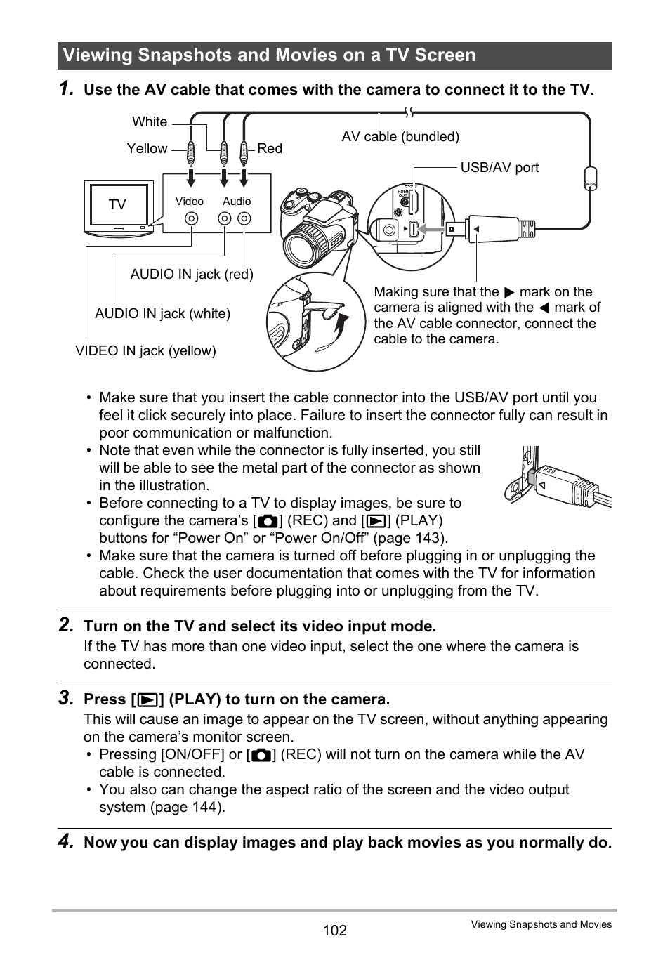 Viewing snapshots and movies on a tv screen | Casio EXILIM EX-F1 User Manual | Page 102 / 185