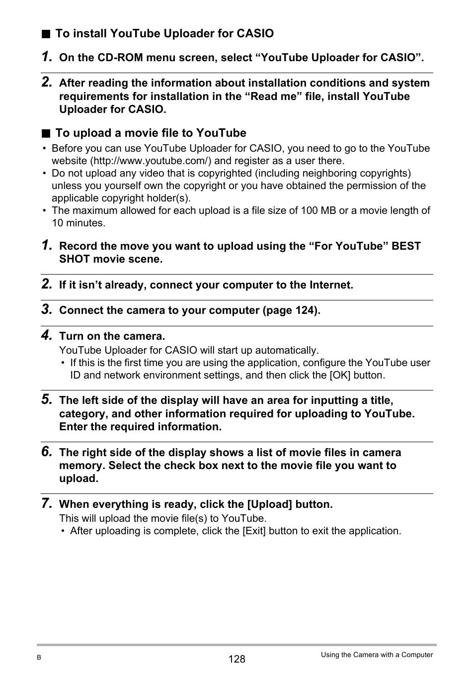 Casio EXILIM EX-F1 User Manual | Page 128 / 185