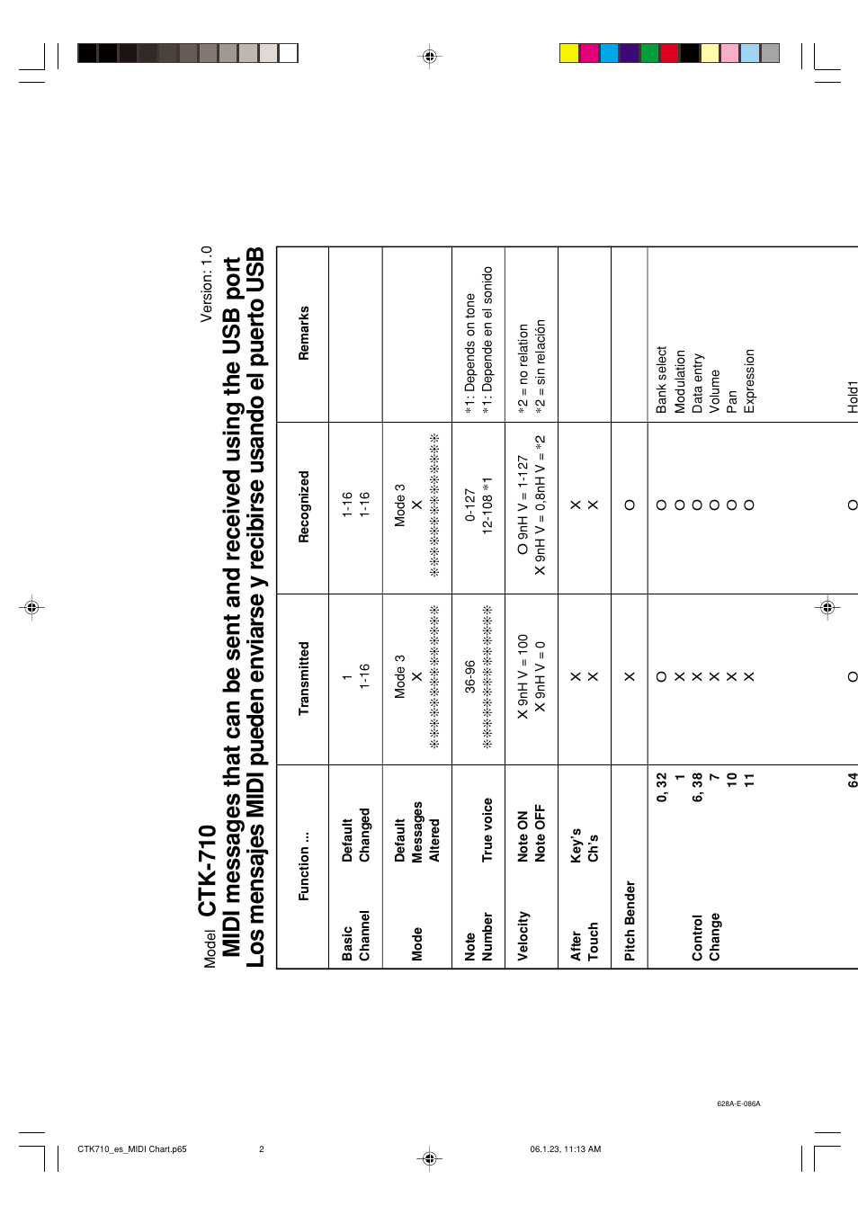 Casio CTK710 User Manual | Page 46 / 48